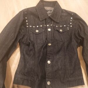 Sexy vintage  jean jacket black‎